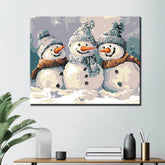 Malen nach Zahlen Weihnachten SchneeMann Gruppe